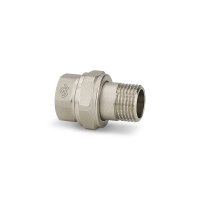 Прямое разъемное соединение Varmega ВР-НР 1", с уплотнением o-ring, никелированное
