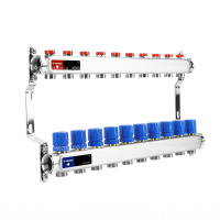 Распределительный коллектор (группа) для отопления Varmega VM15510 ВР 1", на 10 контуров 3/4" EK, не