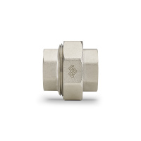 Прямое разъемное соединение Varmega ВР-ВР 1/2", с уплотнением o-ring, никелированное
