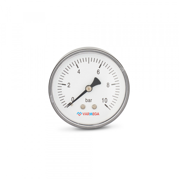 Манометр Varmega аксиальный 63 мм, 10 бар, 1/4"