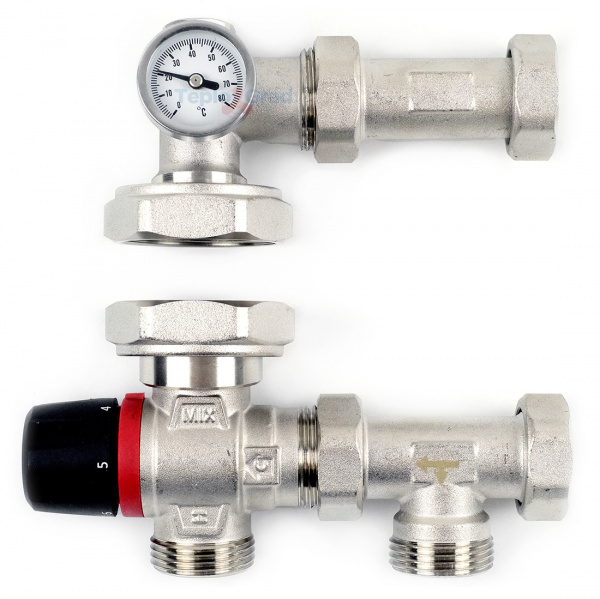Смесительный узел Wester серии S (DN25, Kvs2.5, PN10, HP1", 20-43 С)