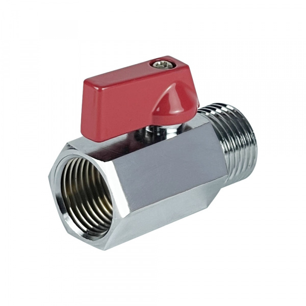 Кран шар. MINI VALFEX ВР1/2"хНР1/2" НИКЕЛИРОВАННЫЙ (200/40)