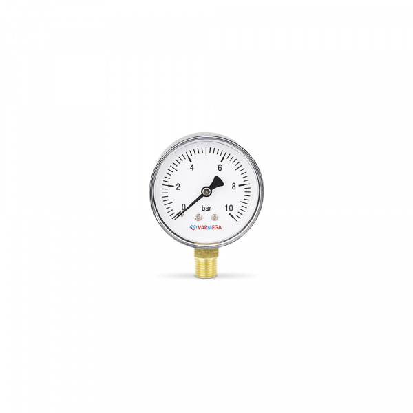 Манометр Varmega радиальный 63 мм, 10 бар, 1/4" VMMT10-631002